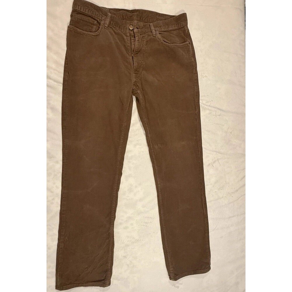 Polo Ralph Lauren Mens Brown Vintage Corduroy Dungaree Straight Leg 34W